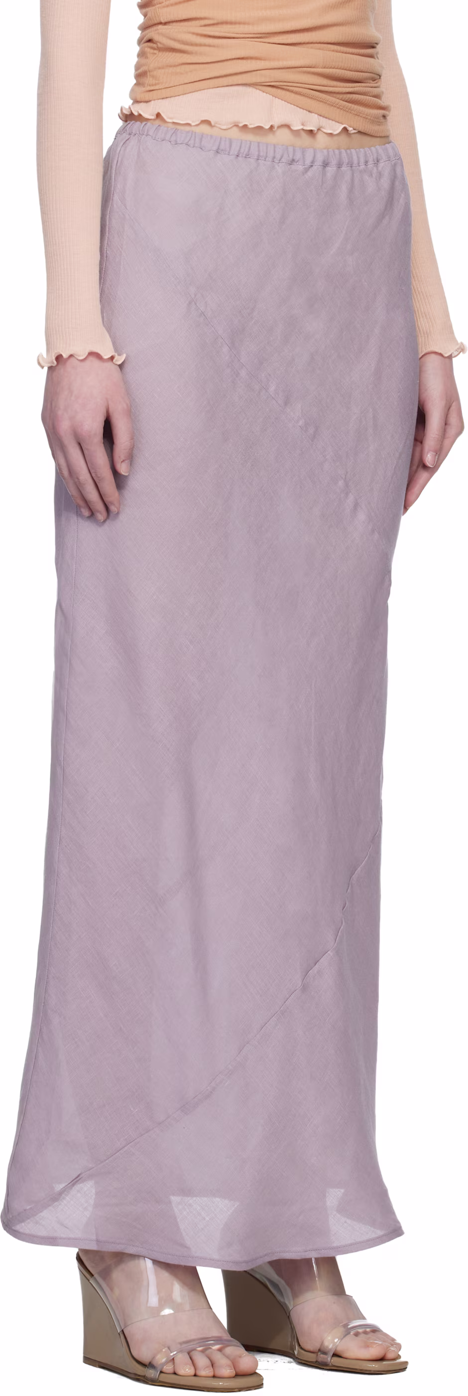 baserange-purple-fine-linen-larva-maxi-skirt (1)